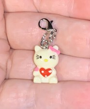 Silver Hello Kitty Charm Zipper Pull  Keychain Add On Clip 