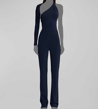 2950 Ralph Lauren Purple Label Women Blue Open-Back Sweater Jumpsuit Size M