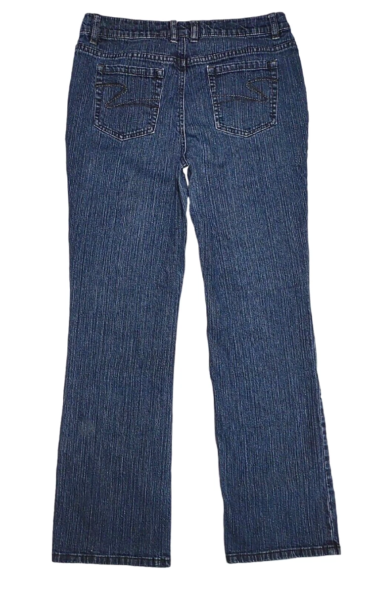 Jean Femme Liz & Co. Stretch - Taille 8, Longueur 32, Bleu, Coton/Spandex, Occasion Très Bon État
