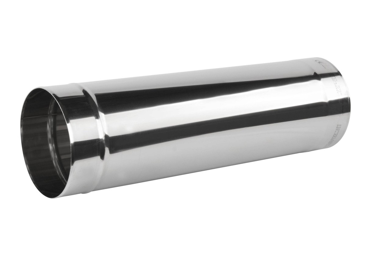 Stainless Steel Rigid Stove Pipe Single Wall Chimney Flue Liner Solid Metal  Tube | eBay