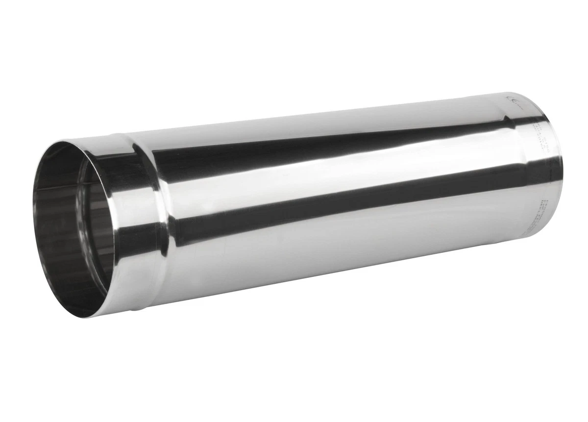 Stainless Steel Rigid Stove Pipe Single Wall Chimney Flue Liner Solid Metal  Tube | eBay