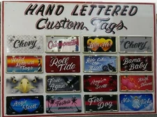 STANS AIRBRUSH LICENSE PLATES CUSTOM HAND LETTERED NAMES SEE VIDEO BELOW