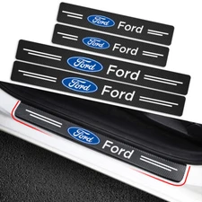 4x Ford Car Door Plate Sill Scuff Cover Anti Scratch 3D Decal Sticker Protector