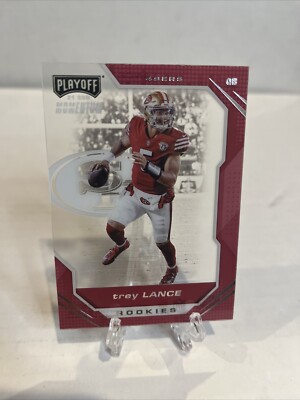 Trey Lance 2021 Panini Chronicles Playoff Momentum  Rookie Card RC #PMR-3 49ers