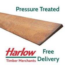 Feather Edge Fence Boards 100mm 4" Treated Close Board 1.5m 5ft Fencing Cladding