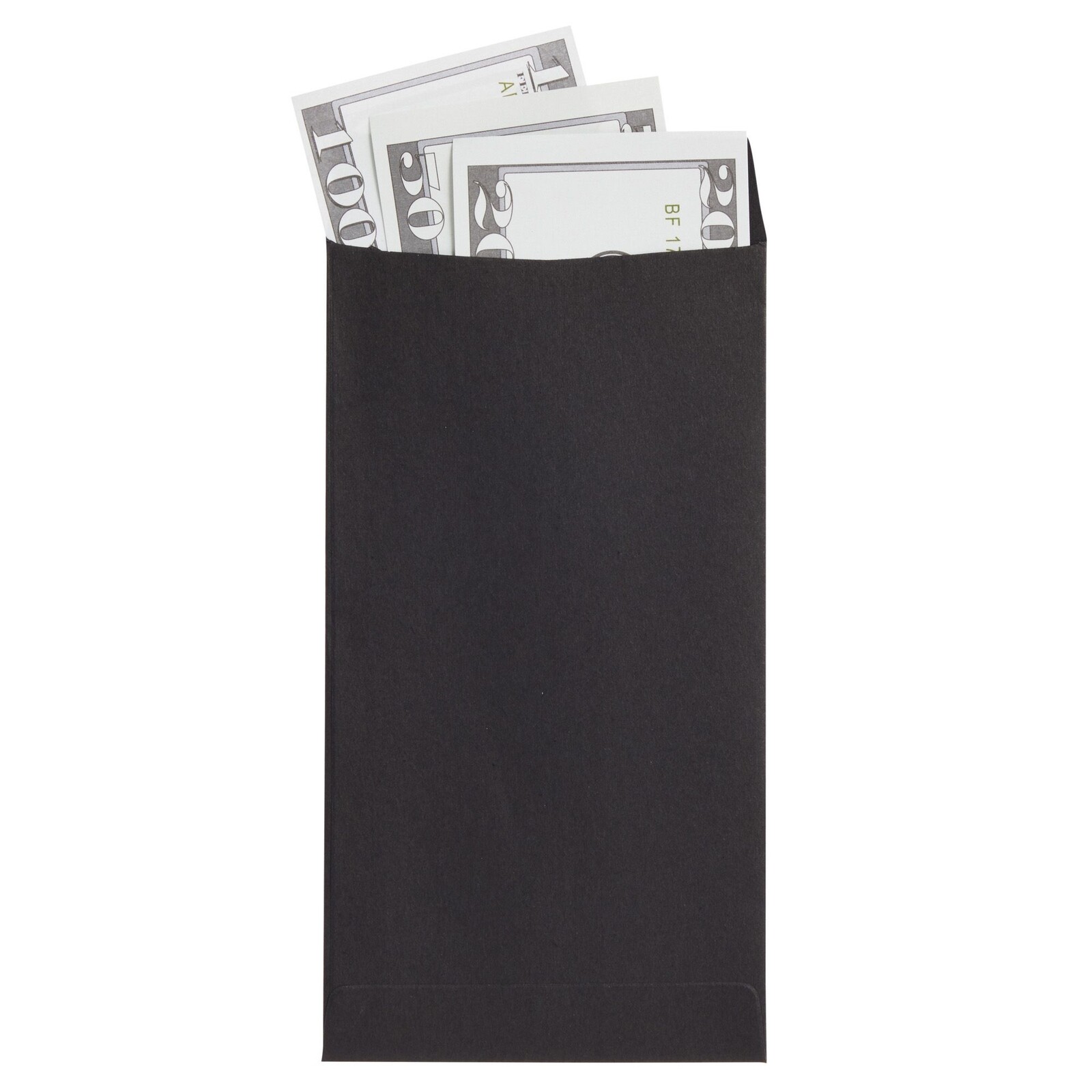 100Pack Black Money Envelopes for Cash, Budgeting, Money Saving, 3.5 x