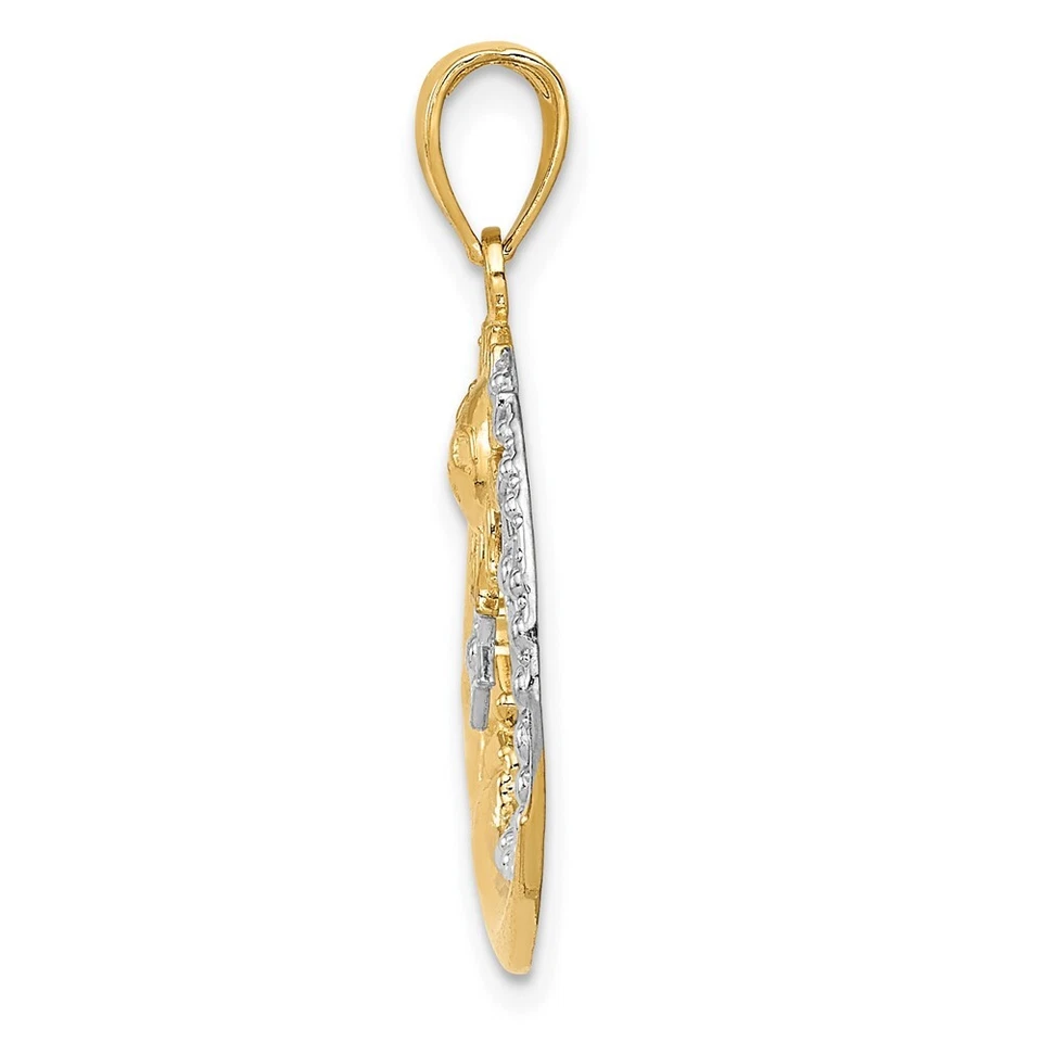 Colgante Real Corte Diamante 10K y Rodio Luna; Estrellas; y Sol; Mujeres y Hombres Foto 2 de 4