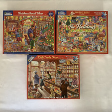 Lot of 3 WHITE MOUNTAIN 1000 Piece Jigsaw Puzzles