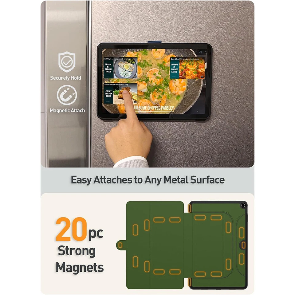 For Google Pixel Tablet 2023 Multi-Angle Case Protective Stand Cover Green - Image 4 of 4