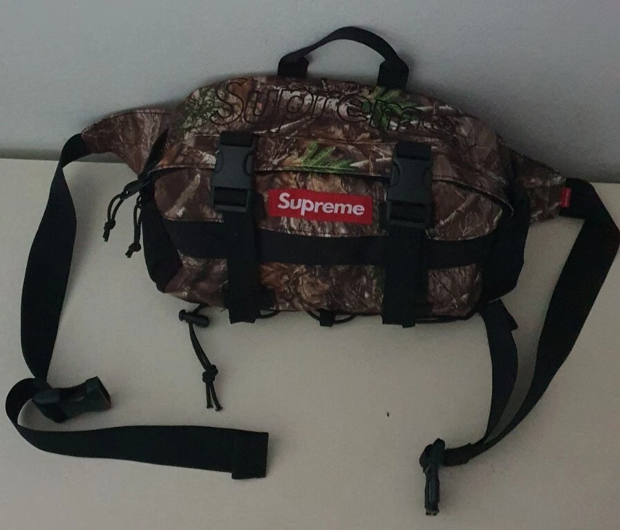 FW19 Supreme realtree camo waist bag Cordura fabric water resistant