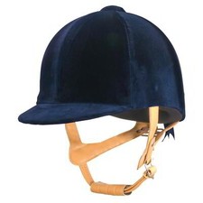 Horse Show Velvet Champion CPX Supreme Equestrian Riding Hat - Navy