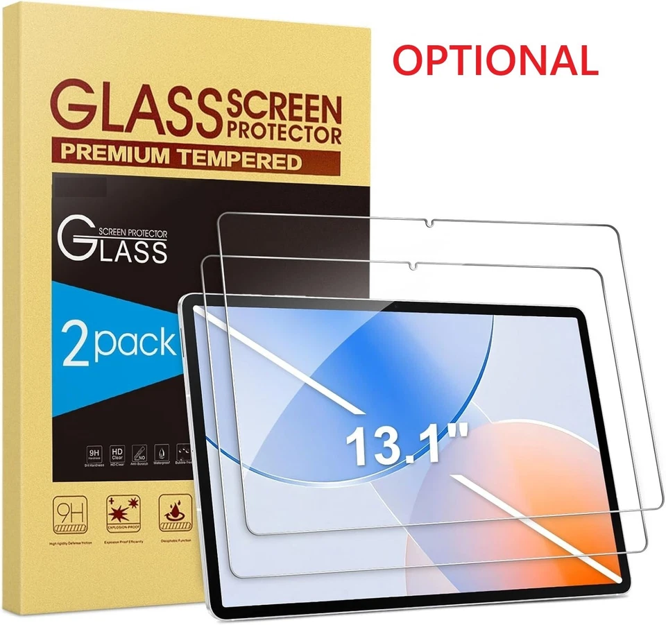 Galaxy Tab S10 FE+ (13.1") Case with Pen Holder Clear Back Rotating Stand Cover - Image 2 of 4