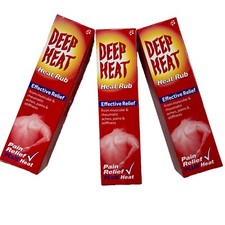 3 x DEEP HEAT Heat RUB Effective Relief from Muscular & Rheumati & Back Pain 35g