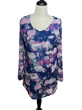Accidentally in Love Womens Dress Abstract Print Split Sleeves SIze Small.