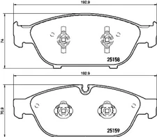 Brembo P 85 127 brake pad set, disc brake for Audi, Audi (FAW), VW (SVW)