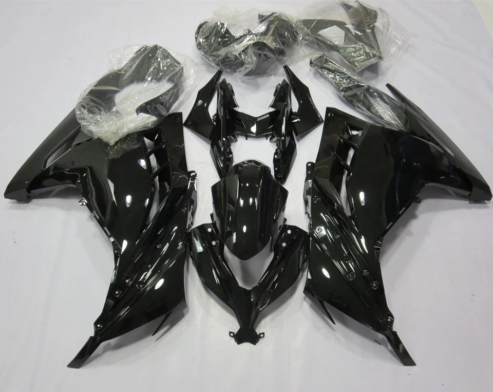 Glossy Black ABS Fairing Kit for Kawasaki Ninja 300 EX300 2013 2014 2015 2016 17 - Image 3 of 4