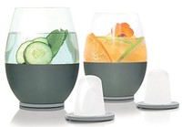 Dimple Self-chilling Stemless Wine Glasses | Magnetic Freezer Insert Keeps Drink on sale Dimple Self-chilling Stemless Wine Glasses | Magnetic Freezer Insert Keeps Drink on sale