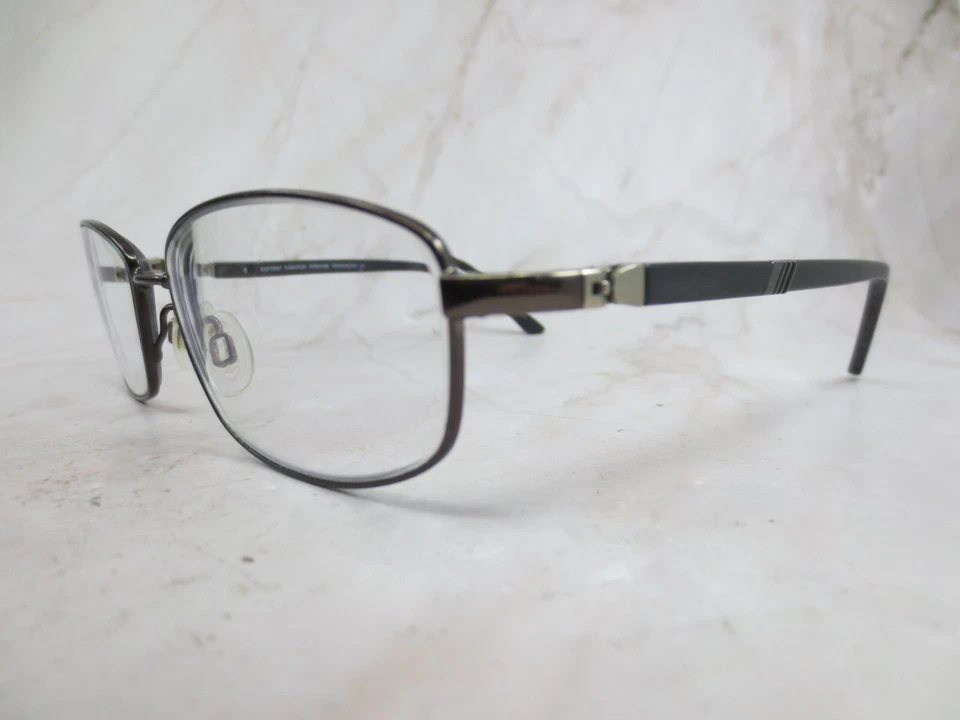 Easytwist Turboflex Eyeglasses Frame ET865 Men's Brown Metal Full Rim 54-17-140 - Image 2 of 4