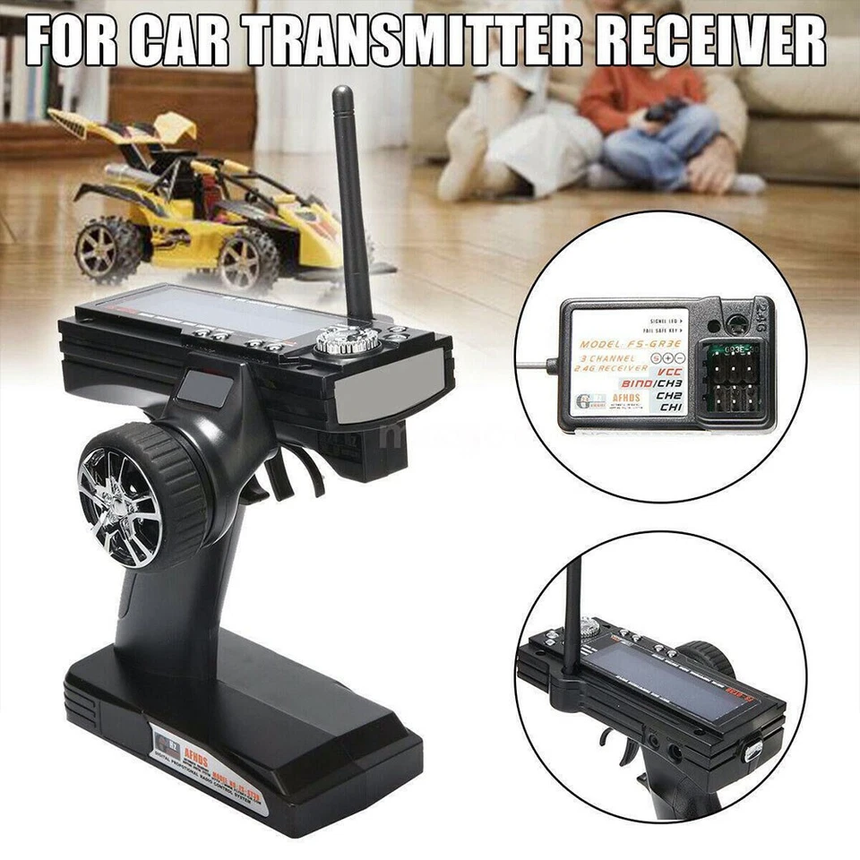 FlySky FS-GT3B 2.4G Radio Control Digital Transmitter & Receiver RC Car Drone UK - Image 3 of 4