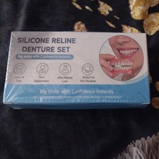 Silicone Reline Denture Set,Upper and Lower Denture Reline Kit, Soft and Comfor