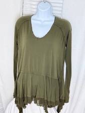 We The Free Olive Long Sleeve Tunic Top Sz. S