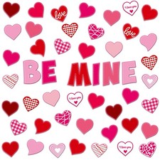 68 PCS Valentine's Day Classroom Bulletin Border Decor Heart Cutouts Love