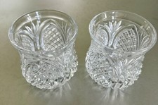 Fostoria "Aristocrat" Old Fashioned Lowball Whiskey Glasses 3-1/2&rdquo; Crystal, pair