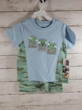 Star Wars Mandalorian Boy's 2 Piece Set Shorts T-Shirt Size 3T NEW Summer