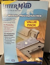 Litter-Maid Waste Receptacles 15-Pack LMR215 Cat Litter Box Disposable Trays New