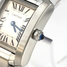 Authentic Cartier Tank Française SM W51008Q3 Stainless Steel Quartz #230-00... 4