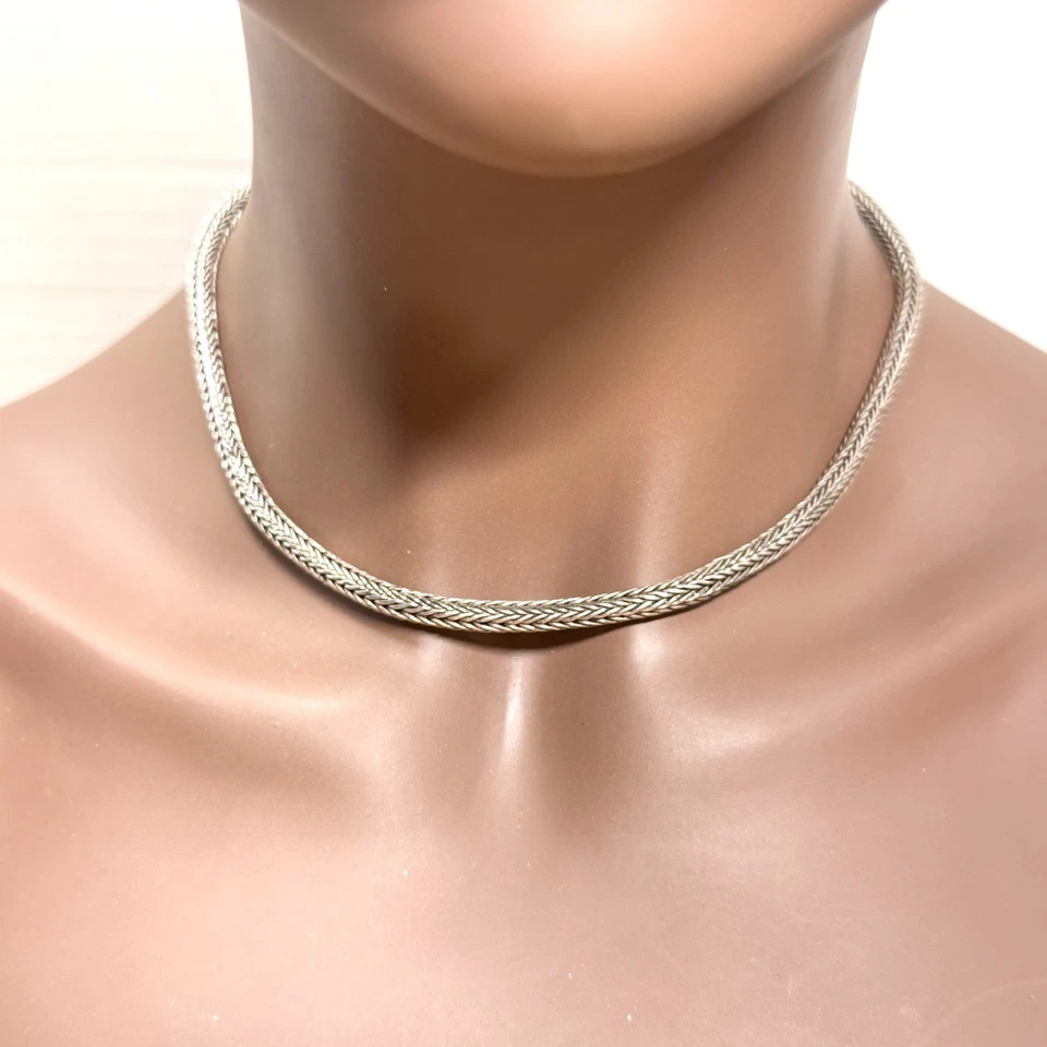 Cadena de serpiente de plata de ley 925 Silpada, cuello grueso llamativo, 42 g - 17 pulgadas Foto 2 de 4