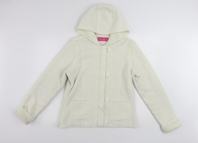 Falmer Damenjacke weiß Größe 12 geknöpft - mit Kapuze