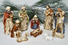 Kirkland’s Potter's Garden II Nativity 10 Pc Ceramic Christmas Set No Wood Base