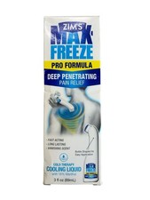 Zims MAX FREEZE Cold Therapy Cooling LIQUID 3oz Deep Penetrating Relief 01/2026
