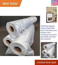 24"x100ft Glossy Photo Paper Roll - Waterproof & Durable Inkjet Print