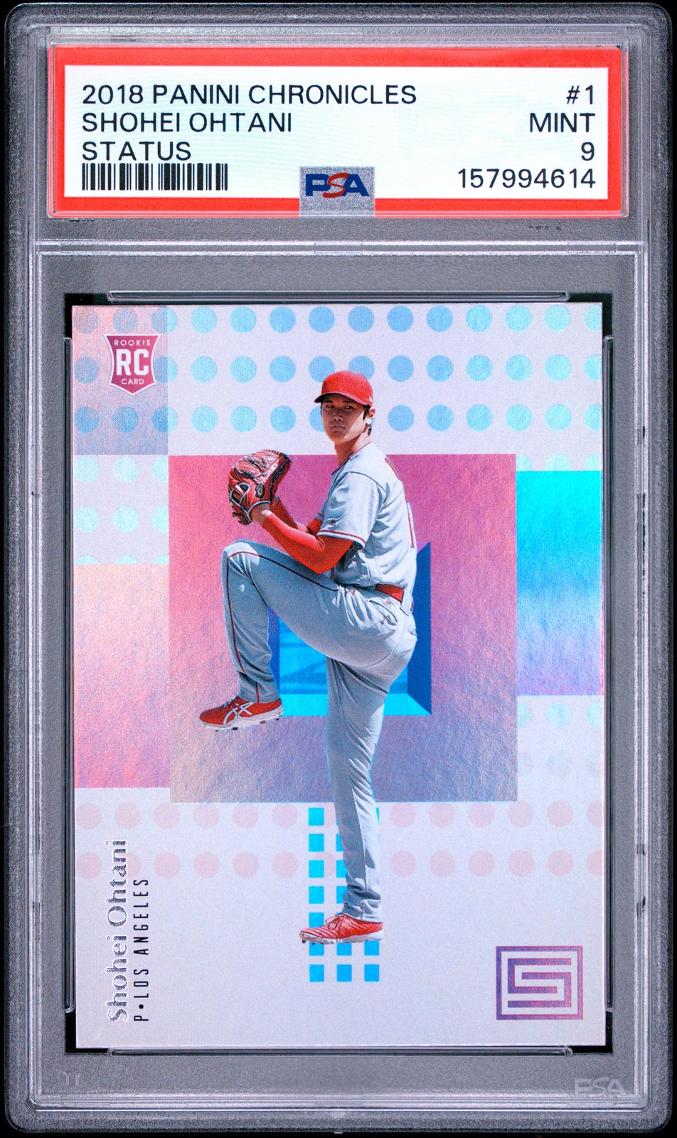 2018 PANINI CHRONICLES STATUS #1 SHOHEI OHTANI ROOKIE RC PSA 9