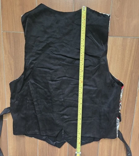 Nicole Miller Vintage 1990's Silk Vest Men's Large Slim Fit Casino Playing Cards image 14