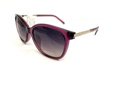 New GUESS GF0394 81Z Plum-clear/Gray Womens Sunglasses 80