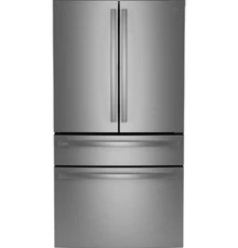 GE 29 Cu Ft Smart Fingerprint Resistant 4-Door French-Door Refrigerator
