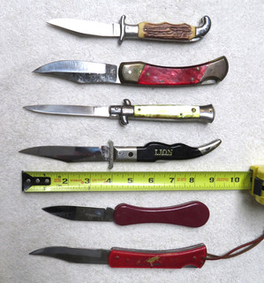 RARO Cuchillos Plegables Vintage CAZA LOTE DE 6 COLECCIÓN SUBASTA INMOBILIARIA
