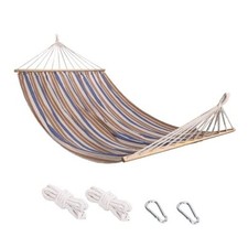 Hammock, Portable with Extension Pole, Cotton Rope Double Hammock, 770 lbs 