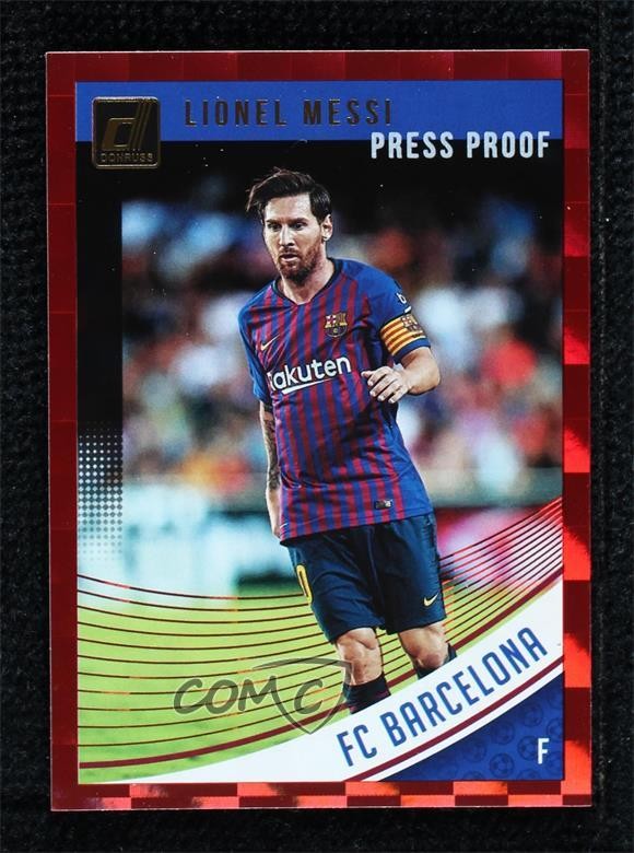 2018-19 Panini Donruss Press Proof Red Lionel Messi #1 09if