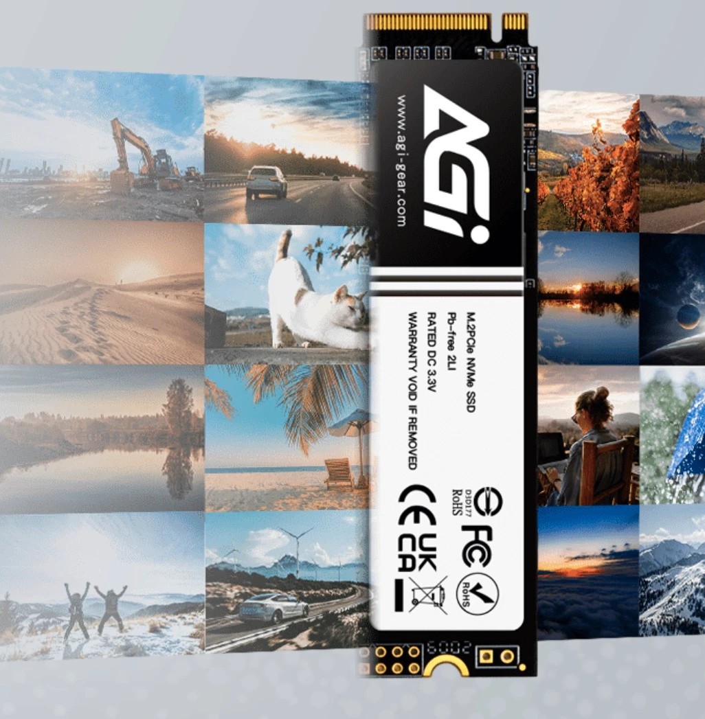 SSD M.2 2280 NVMe 2To AGI AI298 - Barrette de Stockage PCIe Flash Interne Haute Vitesse
