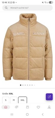 Karl Kani Herren Cord Pufferjacke S   Beige   Neu mit Etikett | NP 120 