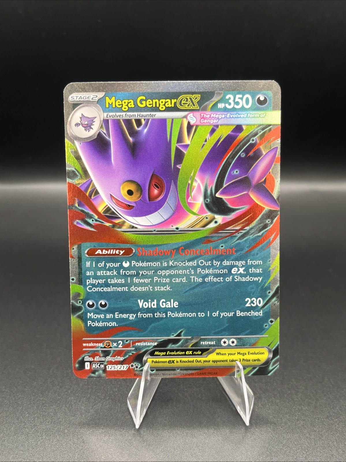 Mega Gengar EX 125/217 Ascended Heroes Pokemon Rare NM