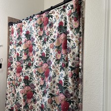 Pottery Barn Floral Shower Curtain 72 X72. 100%cotton Preowned Excellent Cond
