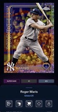 DIGITAL TOPPS BUNT Roger Maris GILDED 25 SUPER RARE Read