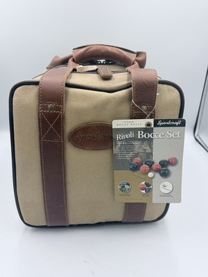 Boccie Ball Set Vintage Rivoli Sportscraft with Case & Manual Italy New
