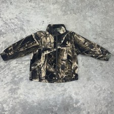 Columbia Sportswear Camo Full Zip Fleece Jacket Youth 4/5 pockets Camp Hunting