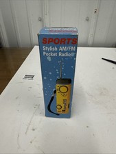 Sports Stylish AM/ FM Pocket Radio Hand Strap 1990's Vintage 90s style - Works